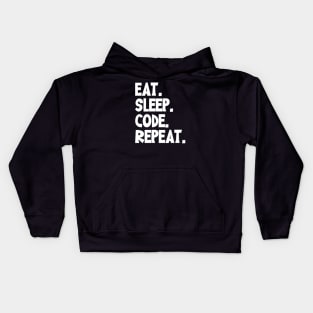 EAT. SLEEP. CODE. REPEAT. Kids Hoodie